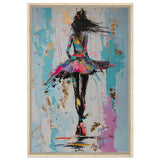 Grace in Motion: The Abstract Dancer | Abstract Figurative Art wall art print - Framed Canvas - 60x90 cm / 24x36″ - Wood frame