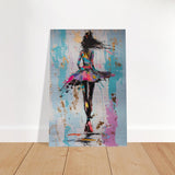 Grace in Motion: The Abstract Dancer | Abstract Figurative Art wall art print - Brushed Aluminum Print - 50x75 cm / 20x30″ - 