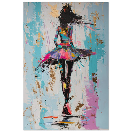 Grace in Motion: The Abstract Dancer | Abstract Figurative Art wall art print - Aluminum Print - 60x90 cm / 24x36″ - 