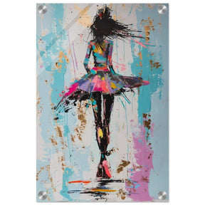 Grace in Motion: The Abstract Dancer | Abstract Figurative Art wall art print - Acrylic Print - 30x45 cm / 12x18″ - 