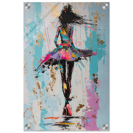 Grace in Motion: The Abstract Dancer | Abstract Figurative Art wall art print - Acrylic Print - 30x45 cm / 12x18″ - 