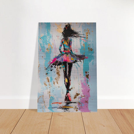 Grace in Motion: The Abstract Dancer | Abstract Figurative Art wall art print - Brushed Aluminum Print - 30x45 cm / 12x18″ - 