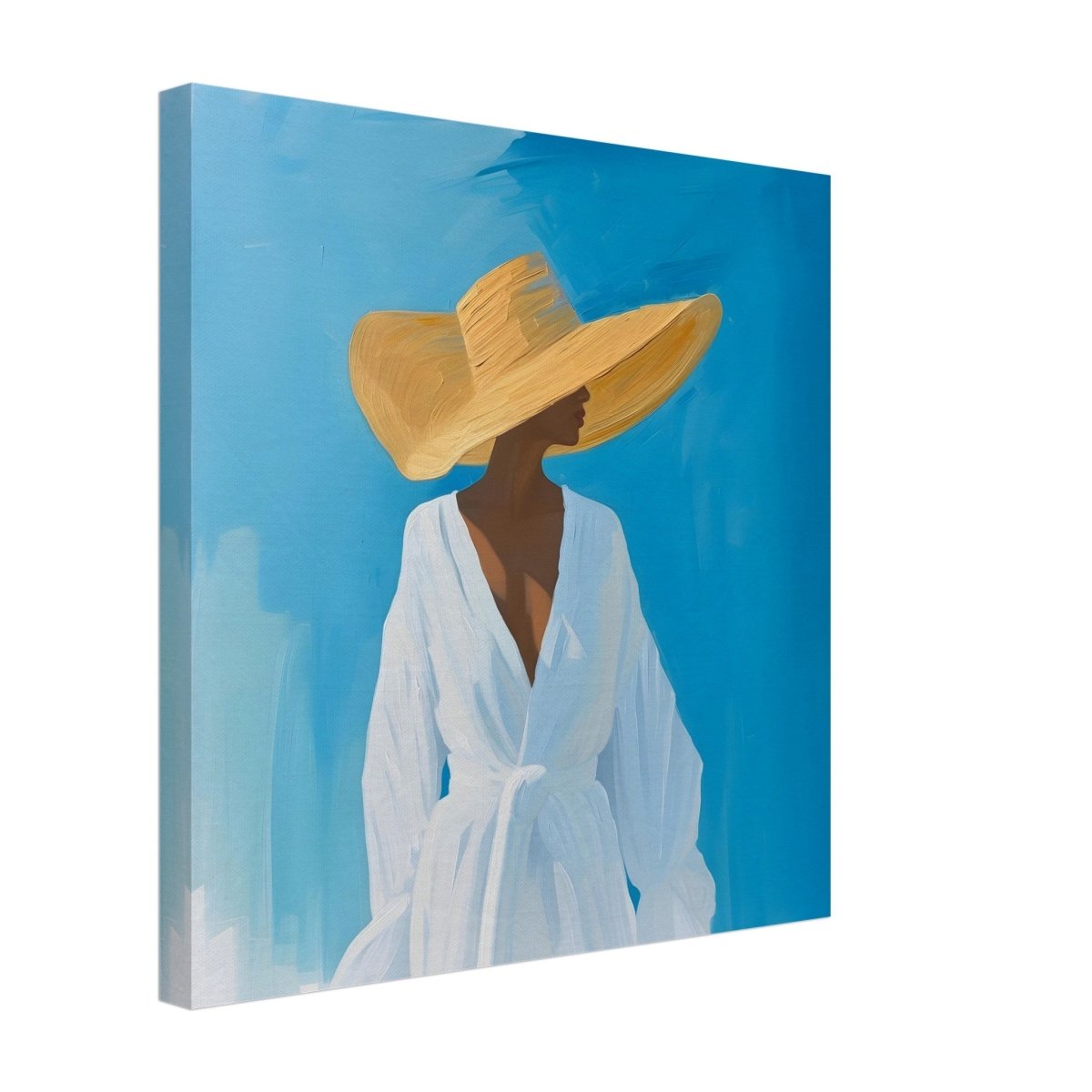 Grace in the Breeze | Minimalist Figurative Art print - Canvas - 40x40 cm / 16x16″ - 
