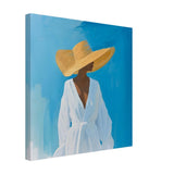 Grace in the Breeze | Minimalist Figurative Art print - Canvas - 40x40 cm / 16x16″ - 