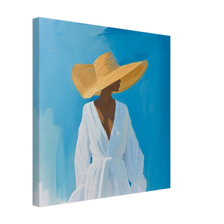 Grace in the Breeze | Minimalist Figurative Art print - Canvas - 40x40 cm / 16x16″ - 