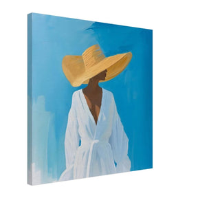 Grace in the Breeze | Minimalist Figurative Art print - Canvas - 50x50 cm / 20x20″ - 