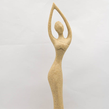 Graceful Abstract Resin Figurine – Handmade Modern Home Décor - A - 