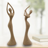 Graceful Abstract Resin Figurine – Handmade Modern Home Décor - A - 