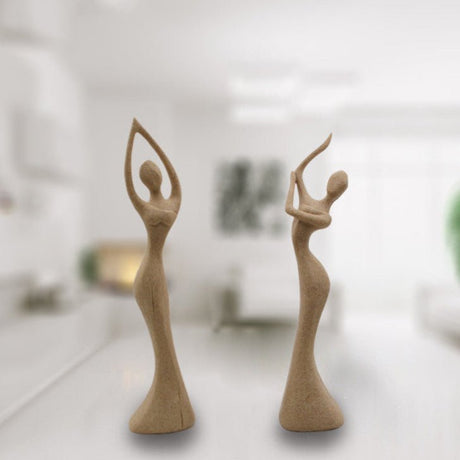 Graceful Abstract Resin Figurine – Handmade Modern Home Décor - A - 