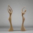 Graceful Abstract Resin Figurine – Handmade Modern Home Décor - A - 