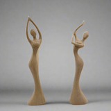 Graceful Abstract Resin Figurine – Handmade Modern Home Décor - A - 