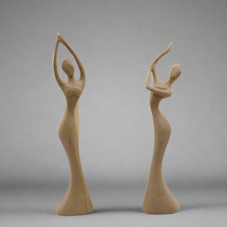 Graceful Abstract Resin Figurine – Handmade Modern Home Décor - A - 