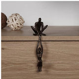 Graceful Dance Resin Sculpture – Modern Wall Handle Ornament - Bronze - 