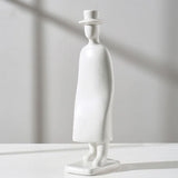 Graceful Pose Figurine – Elegant Resin Sculpture in Gold, Silver or White - White - 