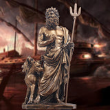 Greek Mythology Warrior Sculpture – Vintage Art Décor - Large Poseidon - 