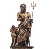 Greek Mythology Warrior Sculpture – Vintage Art Décor - Large Poseidon - 
