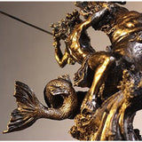 Greek Mythology Warrior Sculpture – Vintage Art Décor - Large Poseidon - 