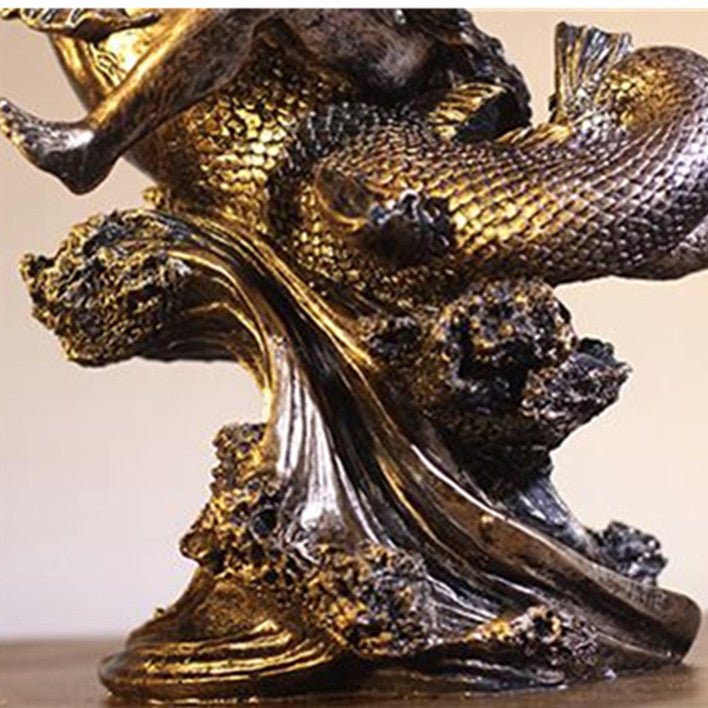 Greek Mythology Warrior Sculpture – Vintage Art Décor - Large Poseidon - 