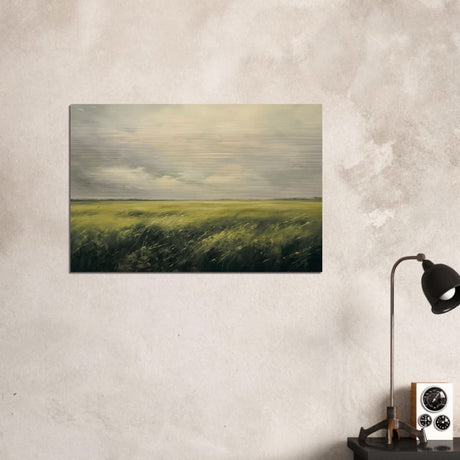 Green Landscape Wall art - Brushed Aluminum Print - 60x90 cm / 24x36″ - 