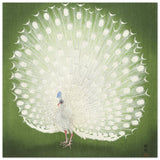 Green Peacock by Ohara Koson | Wall art Print - 60x60 cm / 24x24″ - Aluminum Print - 