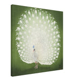 Green Peacock by Ohara Koson | Wall art Print - 60x60 cm / 24x24″ - Canvas - 