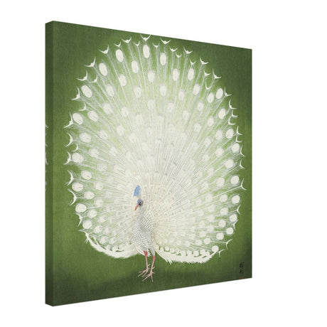 Green Peacock by Ohara Koson | Wall art Print - 50x50 cm / 20x20″ - Canvas - 