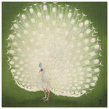 Green Peacock by Ohara Koson | Wall art Print - 30x30 cm / 12x12″ - Wood Prints - 