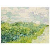 Green Wheat Fields, Auvers by Vincent van Gogh | vintage wall art print - Wood Prints - 30x40 cm / 12x16″ - 