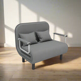 Grey Foldable Sofa Bed – Space - Saving, Durable & Comfortable - One Seat - Gray - 