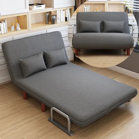 Grey Foldable Sofa Bed – Space - Saving, Durable & Comfortable - One Seat - Gray - 