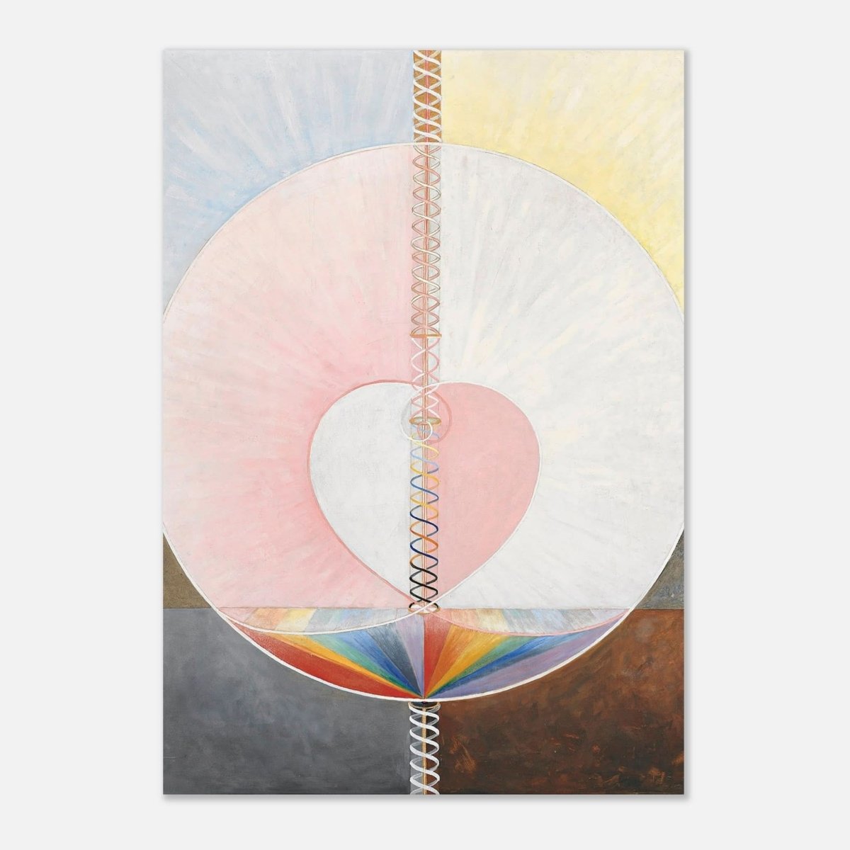 Group IX,UW No. 25, The Dove, No. 1, by Hilma af Klint, 1915 - Aluminum Print - 70x100 cm / 28x40″ - 