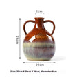 Handcrafted Ceramic Fambe Vases – Kiln - Baked Retro Decorative Ornaments - Narrow Mouth Fambe Vase - 