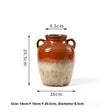 Handcrafted Ceramic Fambe Vases – Kiln - Baked Retro Decorative Ornaments - Small Jar Fambe Vase - 