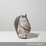 Handcrafted Horse Head Sculpture – Elegant Art Décor - A - 