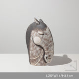 Handcrafted Horse Head Sculpture – Elegant Art Décor - B - 