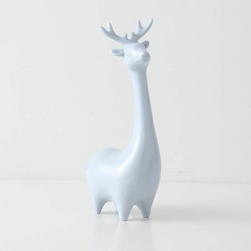 Handmade Ceramic Animal Ornaments – Modern Minimalist Porcelain Décor - Graceful Giraffe - 