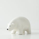 Handmade Ceramic Animal Ornaments – Modern Minimalist Porcelain Décor - Arctic White Bear - 