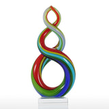 Handmade Colorful Glaze Resin Sculpture – Artistic Modern Craft Décor - MultiColor - 