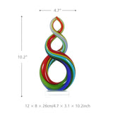 Handmade Colorful Glaze Resin Sculpture – Artistic Modern Craft Décor - MultiColor - 