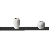 Handmade White Ceramic Vase – Modern Minimalist Textured Home Décor - 22x22cm 30x18cm - White - 