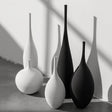 Handmade Zen Vase – Modern Ceramic Art Ornament - Set of 5 pcs (Black and White) - 