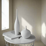 Handmade Zen Vase – Modern Ceramic Art Ornament - Set of 5 pcs (Black and White) - 