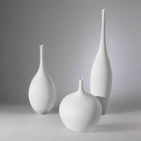 Handmade Zen Vase – Modern Ceramic Art Ornament - Set of 4 pcs (White) - 