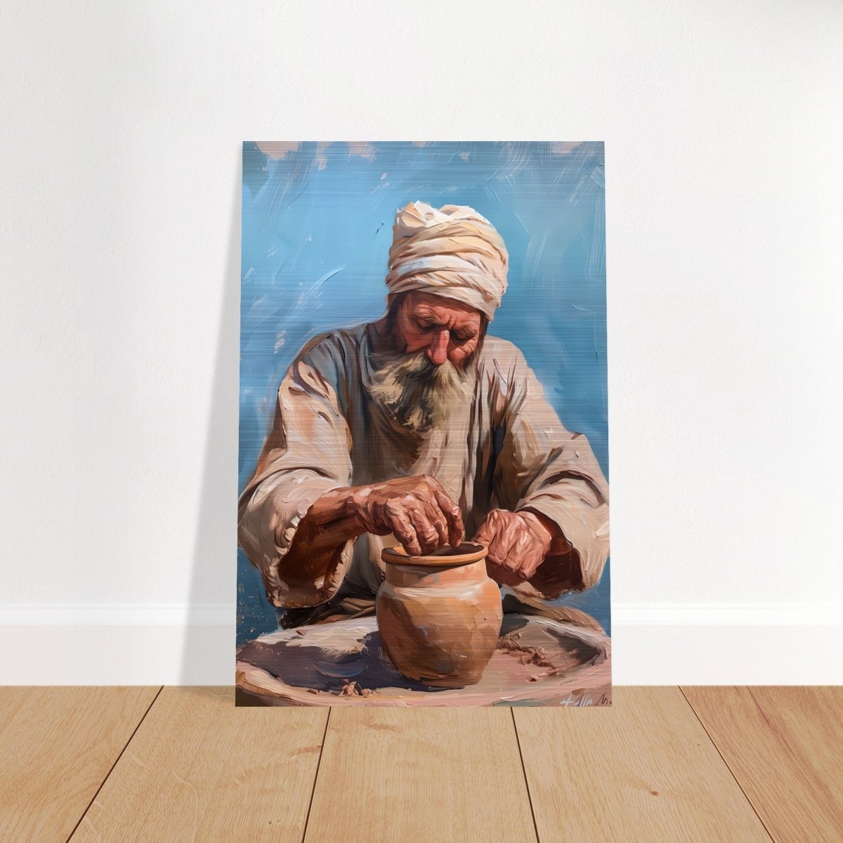 Hands of Heritage: The Art of Pottery | Wall art print - Brushed Aluminum Print - 60x90 cm / 24x36″ - 