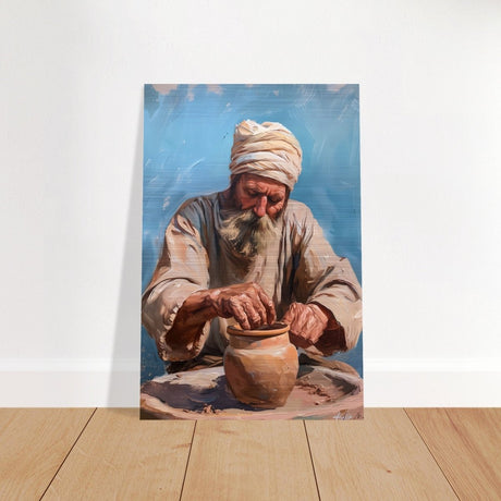 Hands of Heritage: The Art of Pottery | Wall art print - Brushed Aluminum Print - 60x90 cm / 24x36″ - 