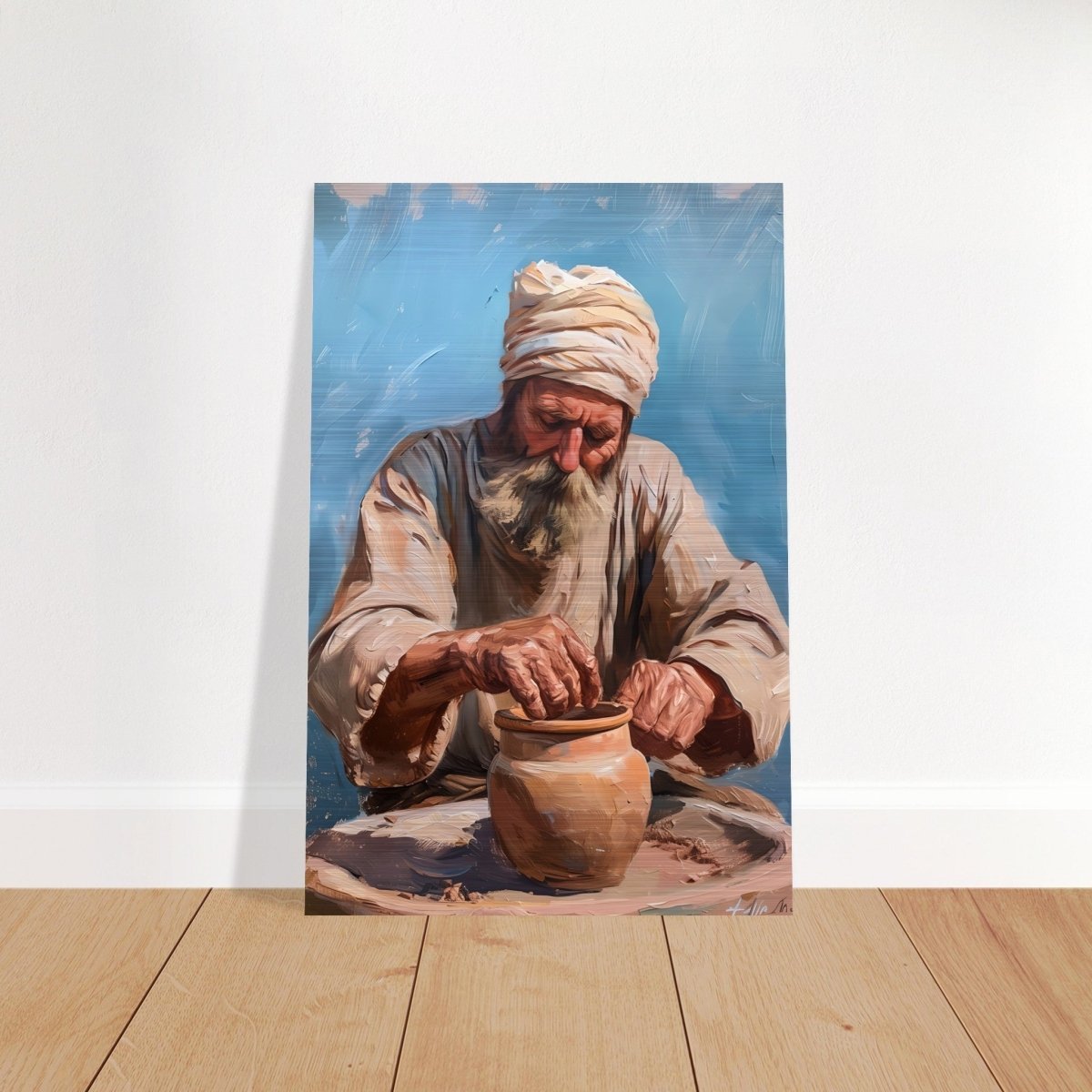 Hands of Heritage: The Art of Pottery | Wall art print - Brushed Aluminum Print - 50x75 cm / 20x30″ - 