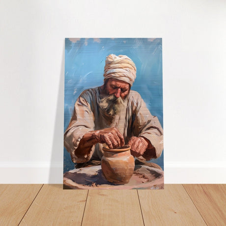 Hands of Heritage: The Art of Pottery | Wall art print - Brushed Aluminum Print - 50x75 cm / 20x30″ - 