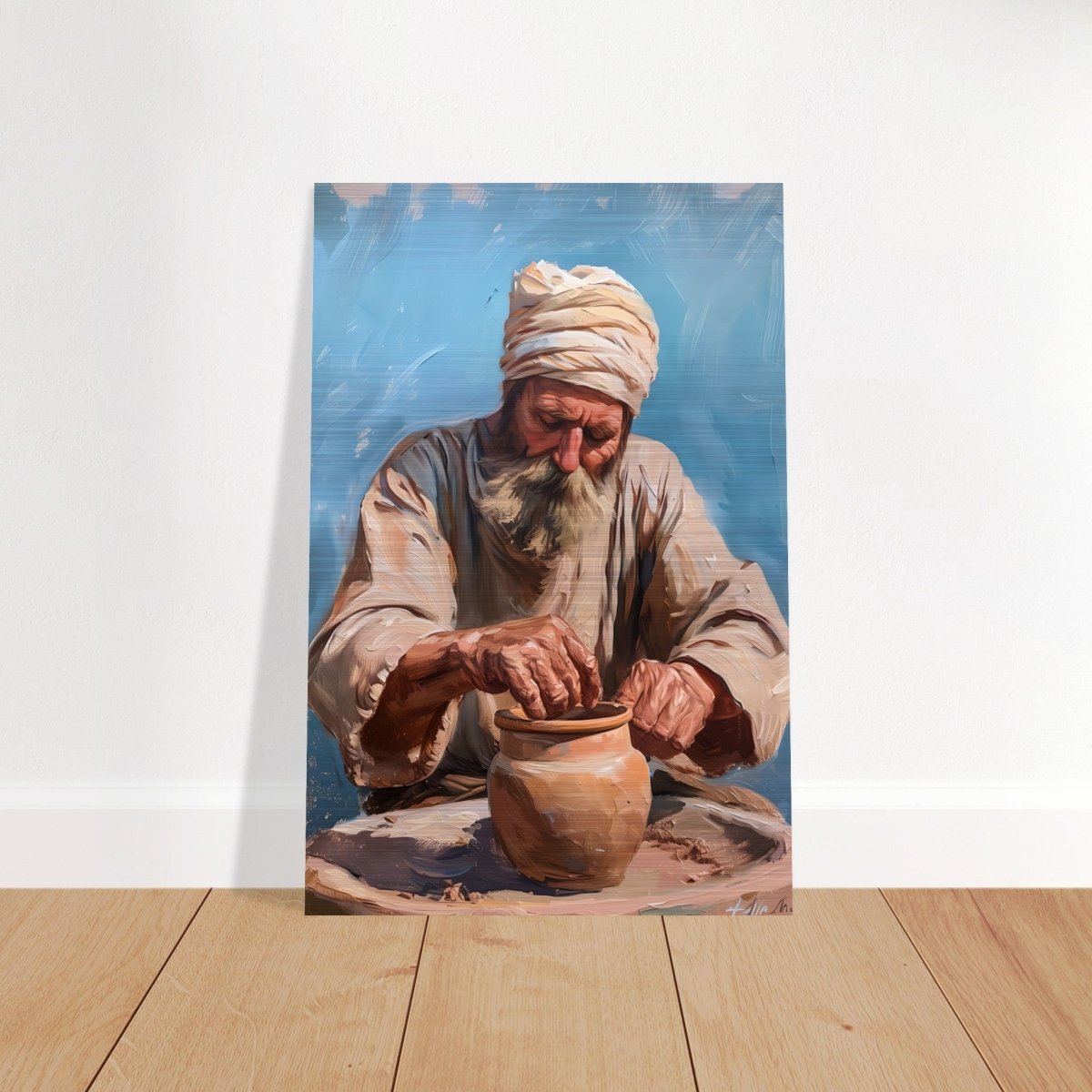 Hands of Heritage: The Art of Pottery | Wall art print - Brushed Aluminum Print - 40x60 cm / 16x24″ - 
