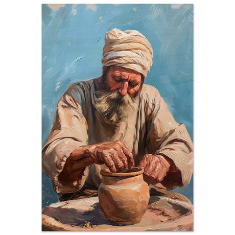 Hands of Heritage: The Art of Pottery | Wall art print - Wood Prints - 60x90 cm / 24x36″ - 
