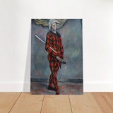 Harlequin by Paul Cézanne Vintage Wall Art - Brushed Aluminum Print - 70x100 cm / 28x40″ - 